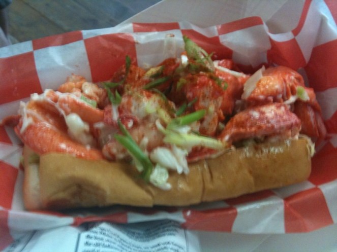 Maine lobster roll, Red Hook Lobster Pound in Brooklyn.