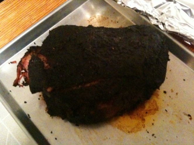 Here's what cooked pork looks like.