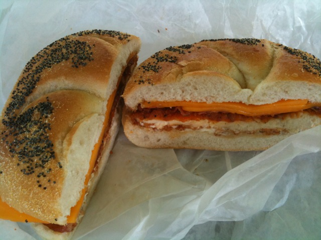 Spicy chicken cutlet with bacon and cheddar cheese, from Rocky's Deli in Millwood.