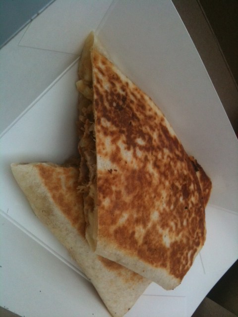 The carnitas quesadilla from El Verano Taqueria.